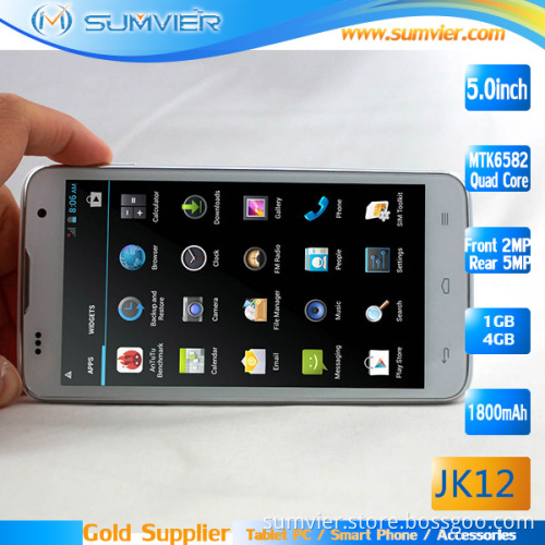 5inch 5MP IPS Mtk6582 Android Phone with Quad Core